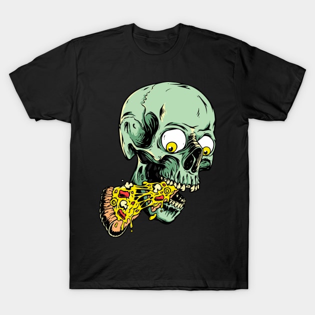 skeleton pizza T-Shirt by awesome98